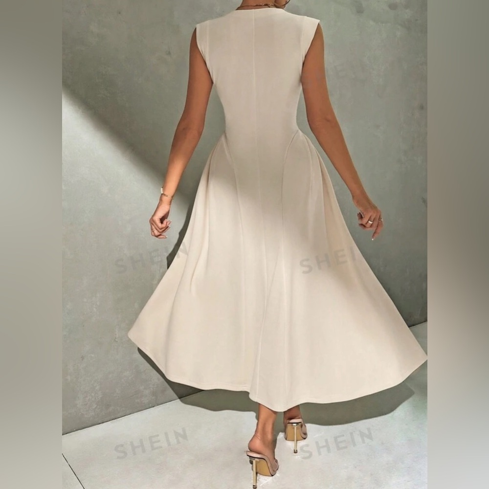 Brand new, never worn! Simple and elegant solid A-Line dress